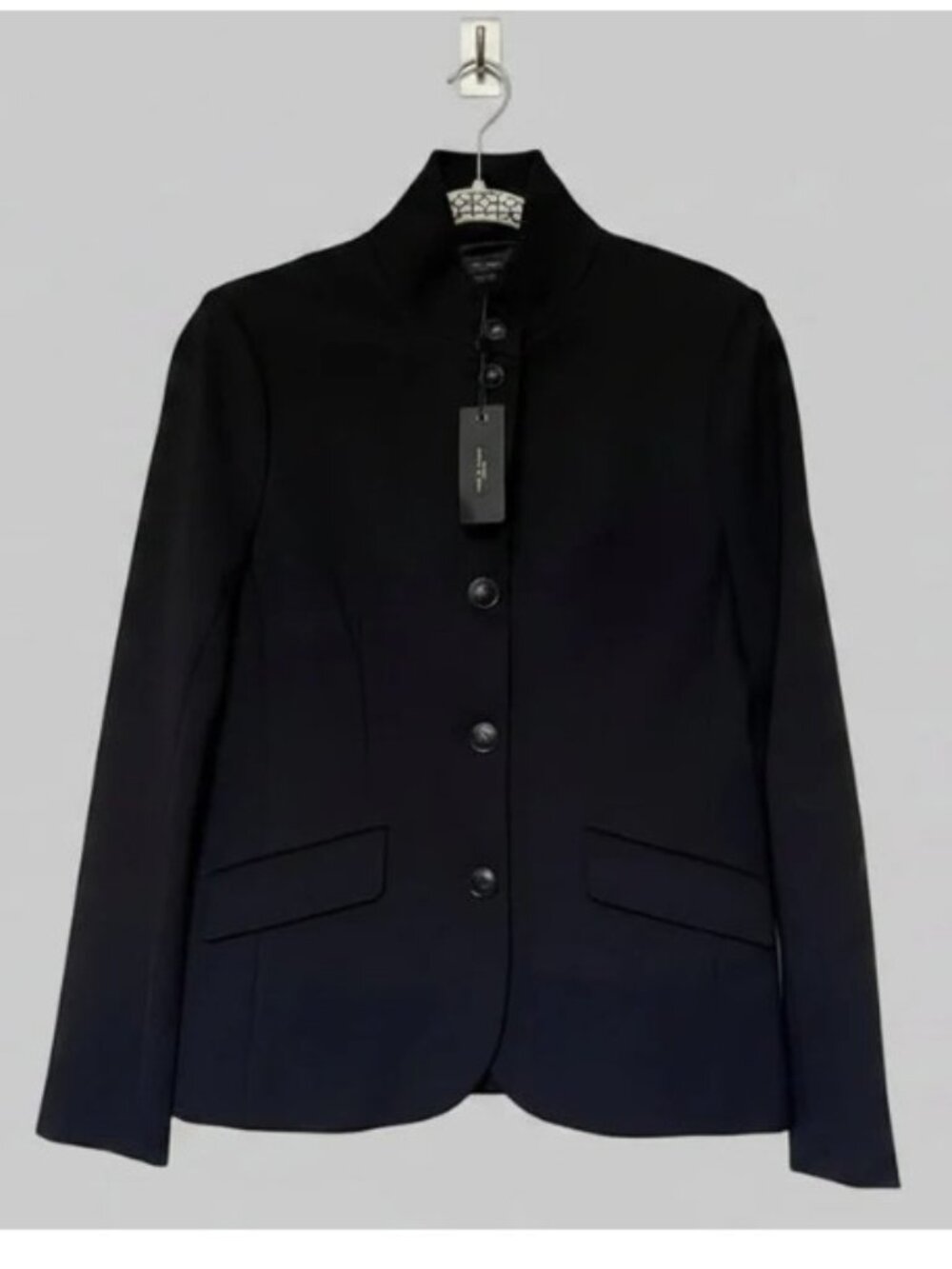 Rag & Bone Sadie Ponte Blazer Black Tailored Stretch Jacket Size 8